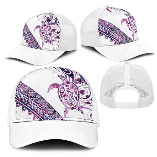 Mawhero Paua shell Kowhaiwhai Taniko Mesh Trucker Cap Turtle Tattoo Maori Tribal Style