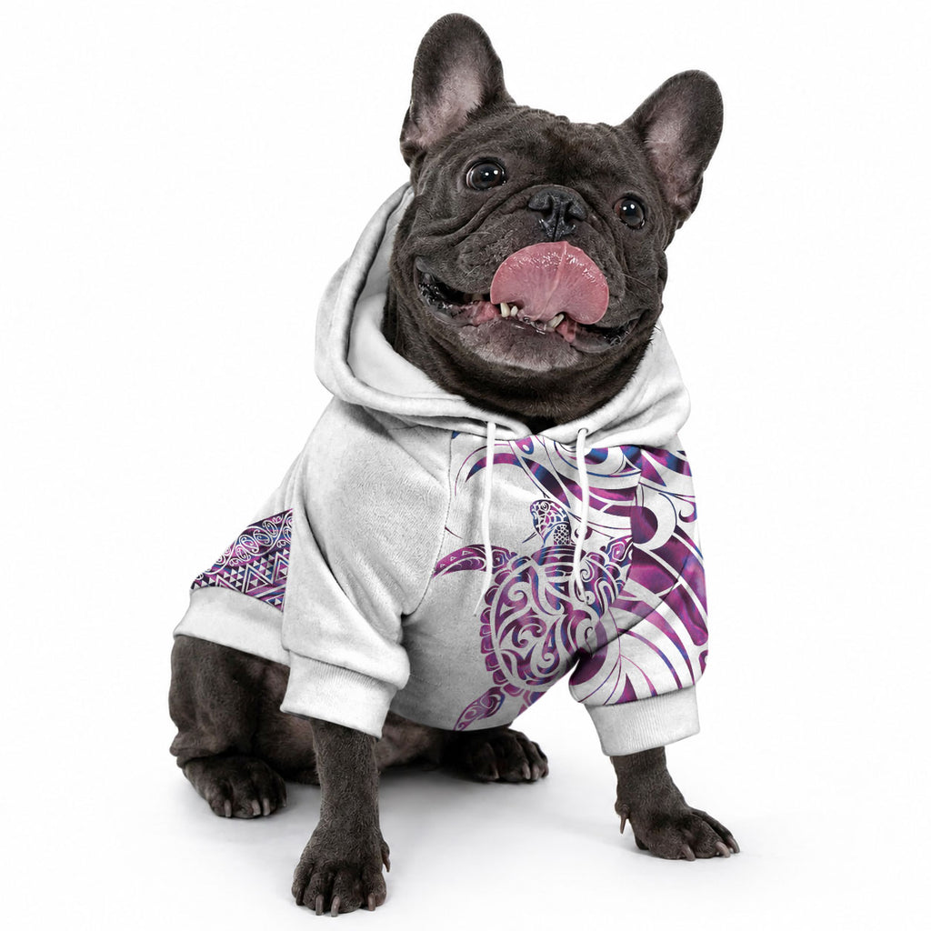Mawhero Paua shell Kowhaiwhai Taniko Personalised Pet Hoodie Turtle Tattoo Maori Tribal Style