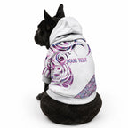 Mawhero Paua shell Kowhaiwhai Taniko Personalised Pet Hoodie Turtle Tattoo Maori Tribal Style
