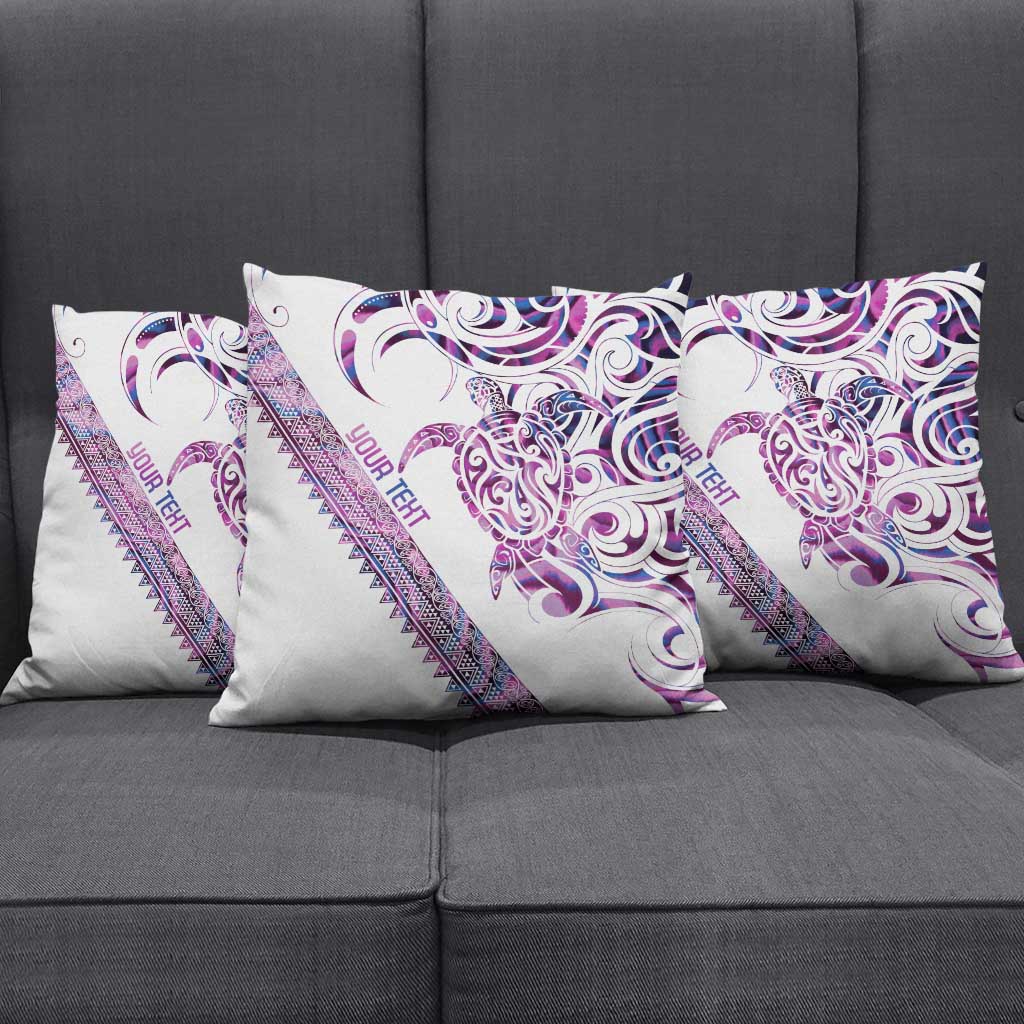 Mawhero Paua shell Kowhaiwhai Taniko Personalised Pillow Cover Turtle Tattoo Maori Tribal Style