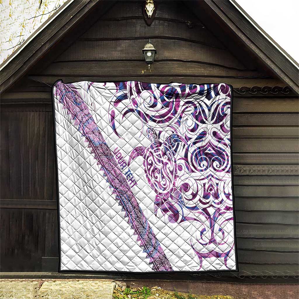 Mawhero Paua shell Kowhaiwhai Taniko Personalised Quilt Turtle Tattoo Maori Tribal Style