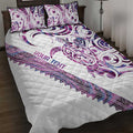 Mawhero Paua shell Kowhaiwhai Taniko Personalised Quilt Bed Set Turtle Tattoo Maori Tribal Style