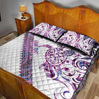 Mawhero Paua shell Kowhaiwhai Taniko Personalised Quilt Bed Set Turtle Tattoo Maori Tribal Style
