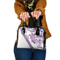 Mawhero Paua shell Kowhaiwhai Taniko Personalised Shoulder Handbag Turtle Tattoo Maori Tribal Style