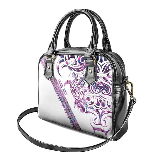 Mawhero Paua shell Kowhaiwhai Taniko Personalised Shoulder Handbag Turtle Tattoo Maori Tribal Style