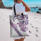 Mawhero Paua shell Kowhaiwhai Taniko Personalised Tote Bag Turtle Tattoo Maori Tribal Style