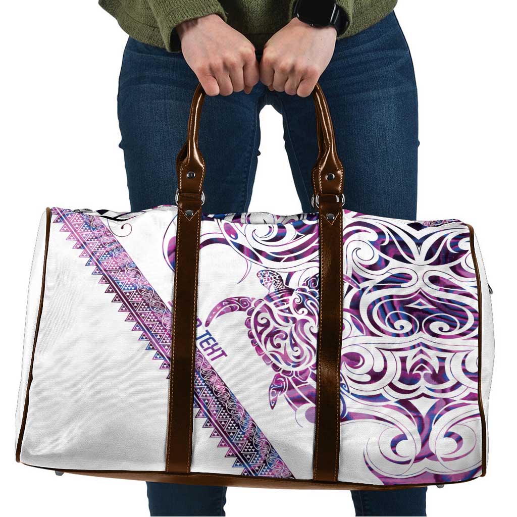 Mawhero Paua shell Kowhaiwhai Taniko Personalised Travel Bag Turtle Tattoo Maori Tribal Style
