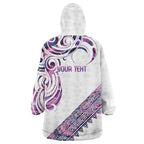 Mawhero Paua shell Kowhaiwhai Taniko Personalised Wearable Blanket Hoodie Turtle Tattoo Maori Tribal Style