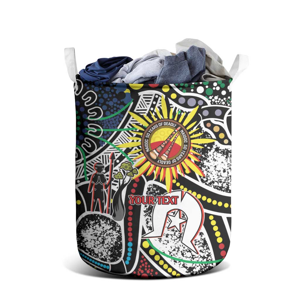 NAIDOC 50 Years of Deadly Personalised Laundry Basket Aboriginal Dot Art
