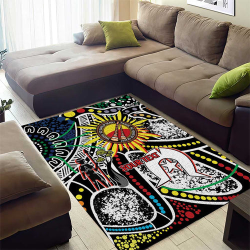 NAIDOC 50 Years of Deadly Personalised Area Rug Aboriginal Dot Art