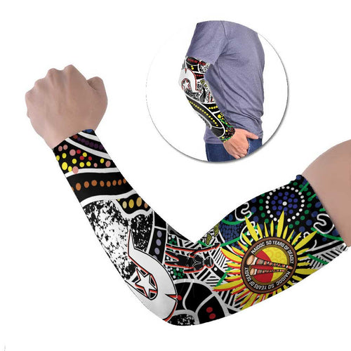 NAIDOC 50 Years of Deadly Personalised Arm Sleeves Aboriginal Dot Art