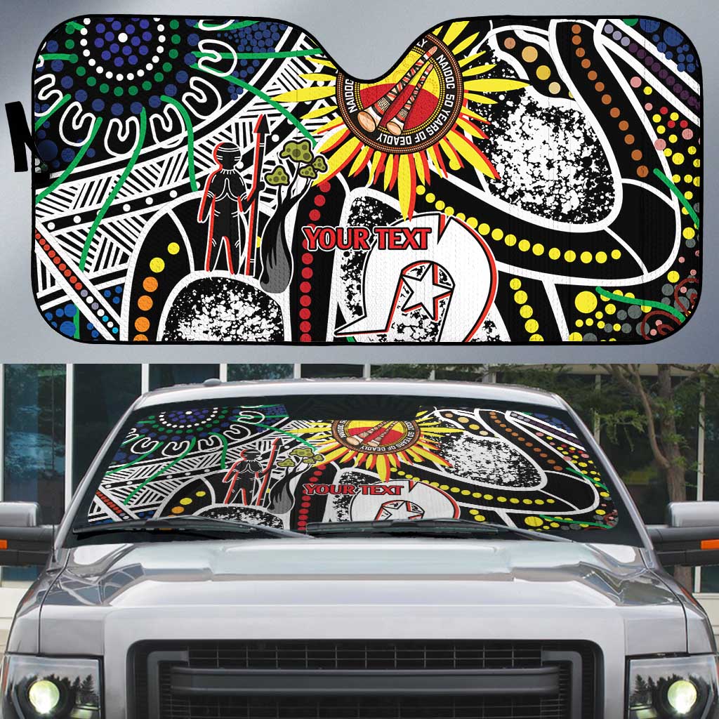 NAIDOC 50 Years of Deadly Personalised Auto Sun Shade Aboriginal Dot Art