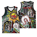 NAIDOC 50 Years of Deadly Personalised Basketball Jersey Aboriginal Dot Art