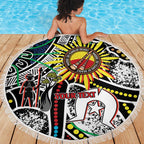 NAIDOC 50 Years of Deadly Personalised Beach Blanket Aboriginal Dot Art