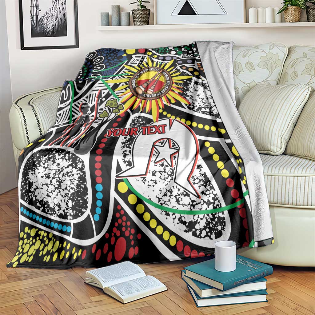 NAIDOC 50 Years of Deadly Personalised Blanket Aboriginal Dot Art
