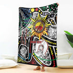 NAIDOC 50 Years of Deadly Personalised Blanket Aboriginal Dot Art