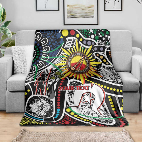 NAIDOC 50 Years of Deadly Personalised Blanket Aboriginal Dot Art