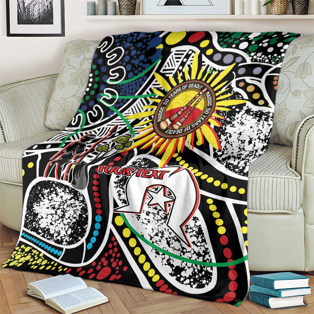 NAIDOC 50 Years of Deadly Personalised Blanket Aboriginal Dot Art