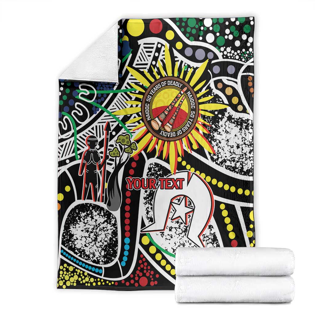 NAIDOC 50 Years of Deadly Personalised Blanket Aboriginal Dot Art