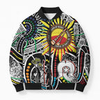 NAIDOC 50 Years of Deadly Personalised Bomber Puffer Jacket Aboriginal Dot Art