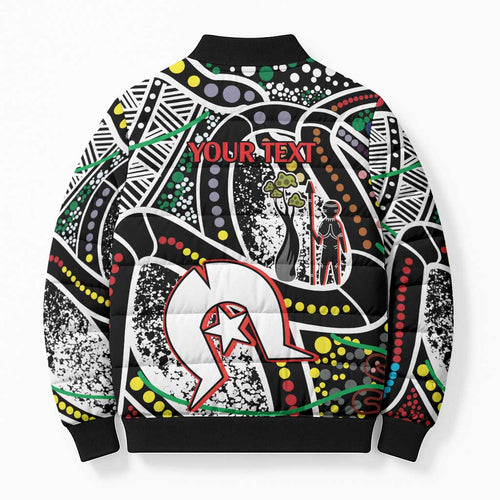 NAIDOC 50 Years of Deadly Personalised Bomber Puffer Jacket Aboriginal Dot Art