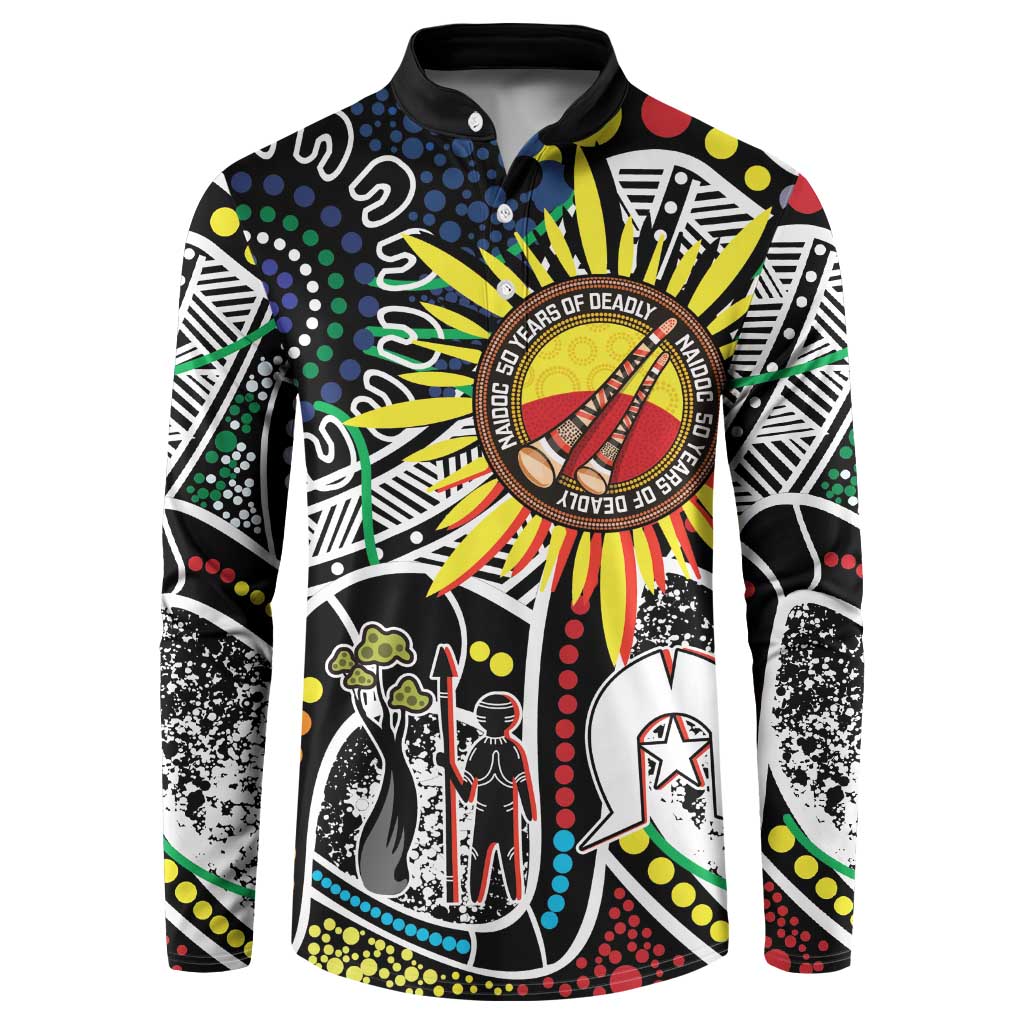 NAIDOC 50 Years of Deadly Personalised Button Sweatshirt Aboriginal Dot Art