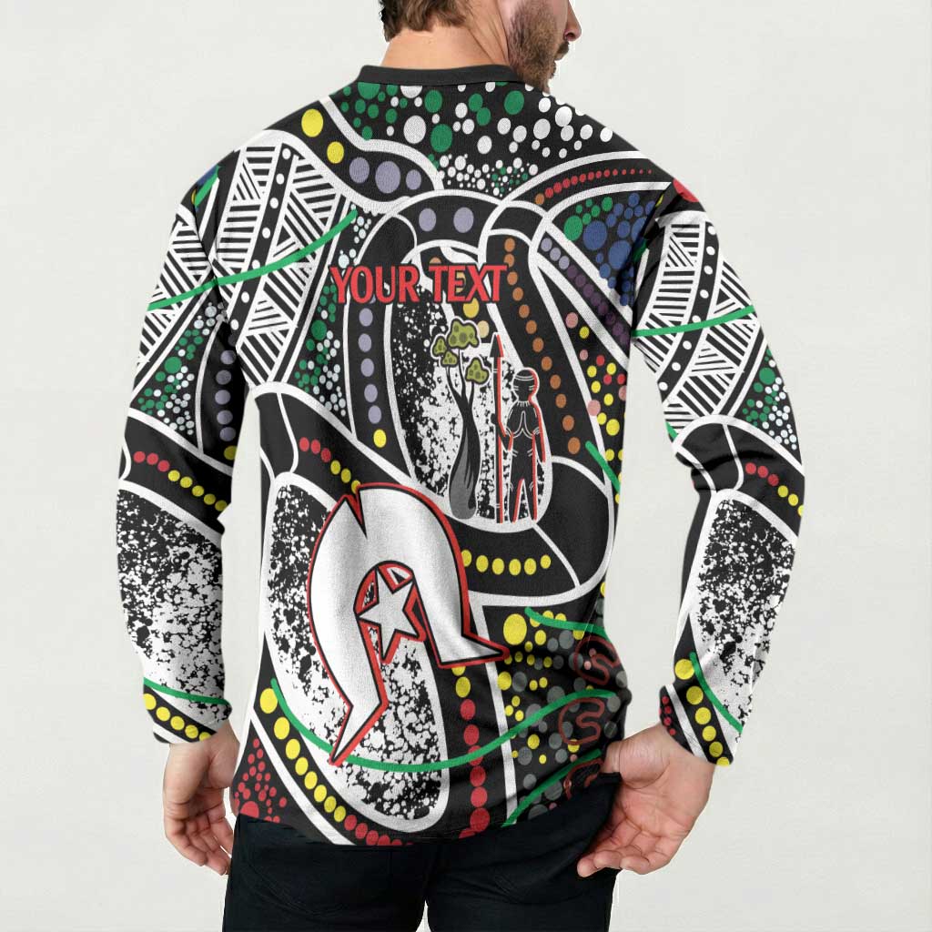 NAIDOC 50 Years of Deadly Personalised Button Sweatshirt Aboriginal Dot Art