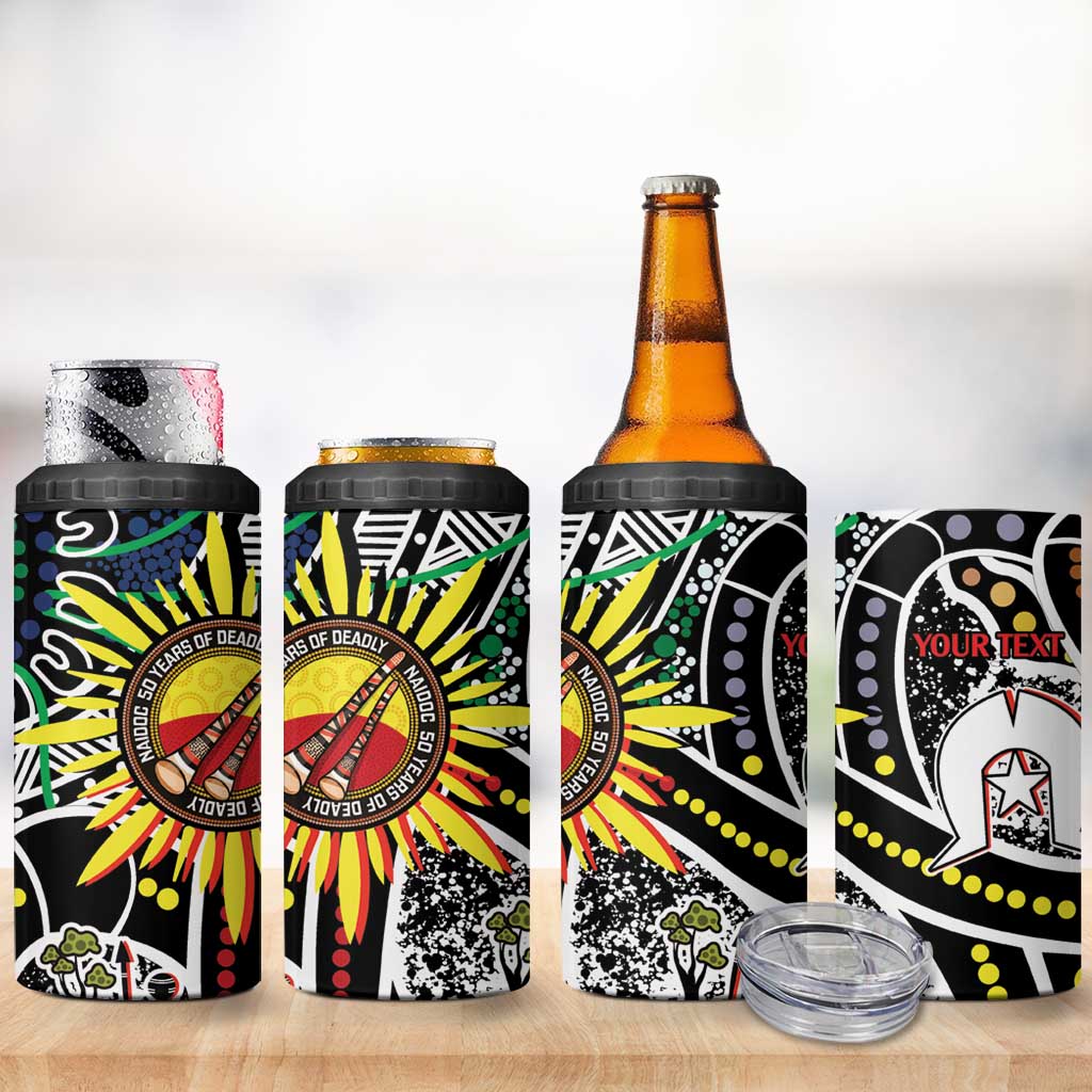 NAIDOC 50 Years of Deadly Personalised 4 in 1 Can Cooler Tumbler Aboriginal Dot Art