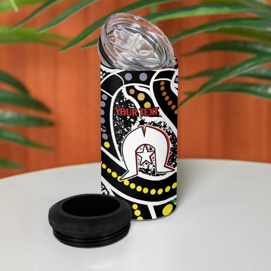 NAIDOC 50 Years of Deadly Personalised 4 in 1 Can Cooler Tumbler Aboriginal Dot Art
