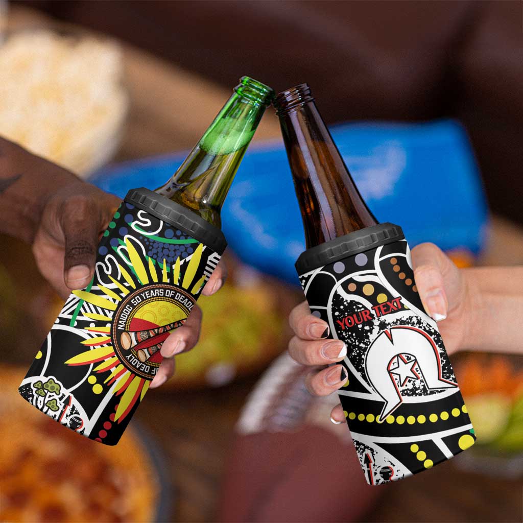 NAIDOC 50 Years of Deadly Personalised 4 in 1 Can Cooler Tumbler Aboriginal Dot Art