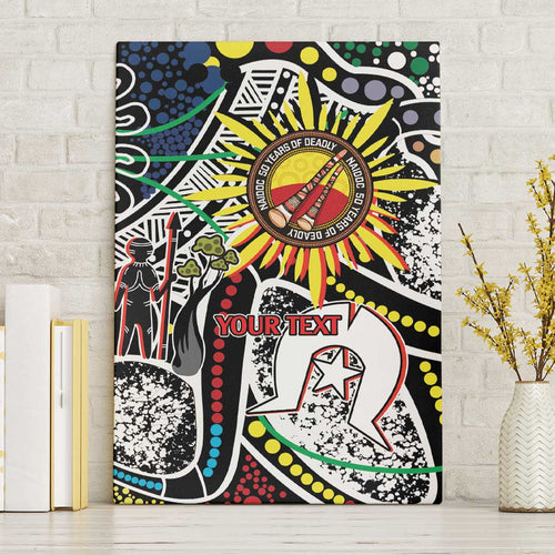 NAIDOC 50 Years of Deadly Personalised Canvas Wall Art Aboriginal Dot Art