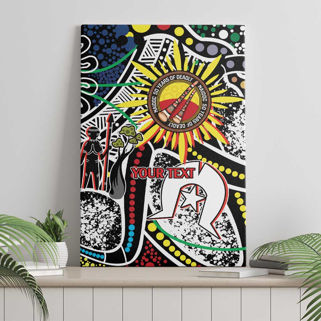 NAIDOC 50 Years of Deadly Personalised Canvas Wall Art Aboriginal Dot Art