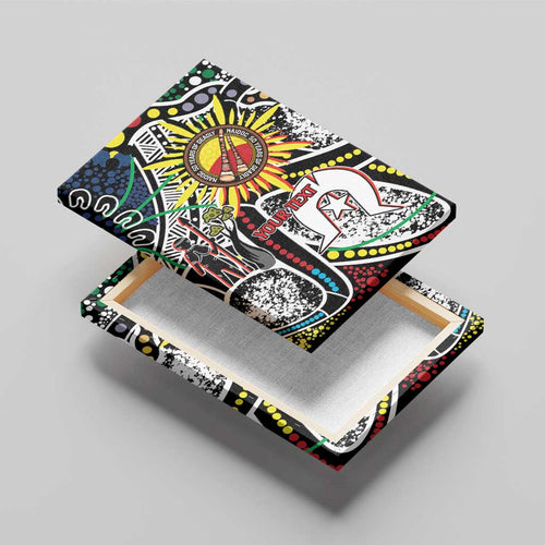 NAIDOC 50 Years of Deadly Personalised Canvas Wall Art Aboriginal Dot Art
