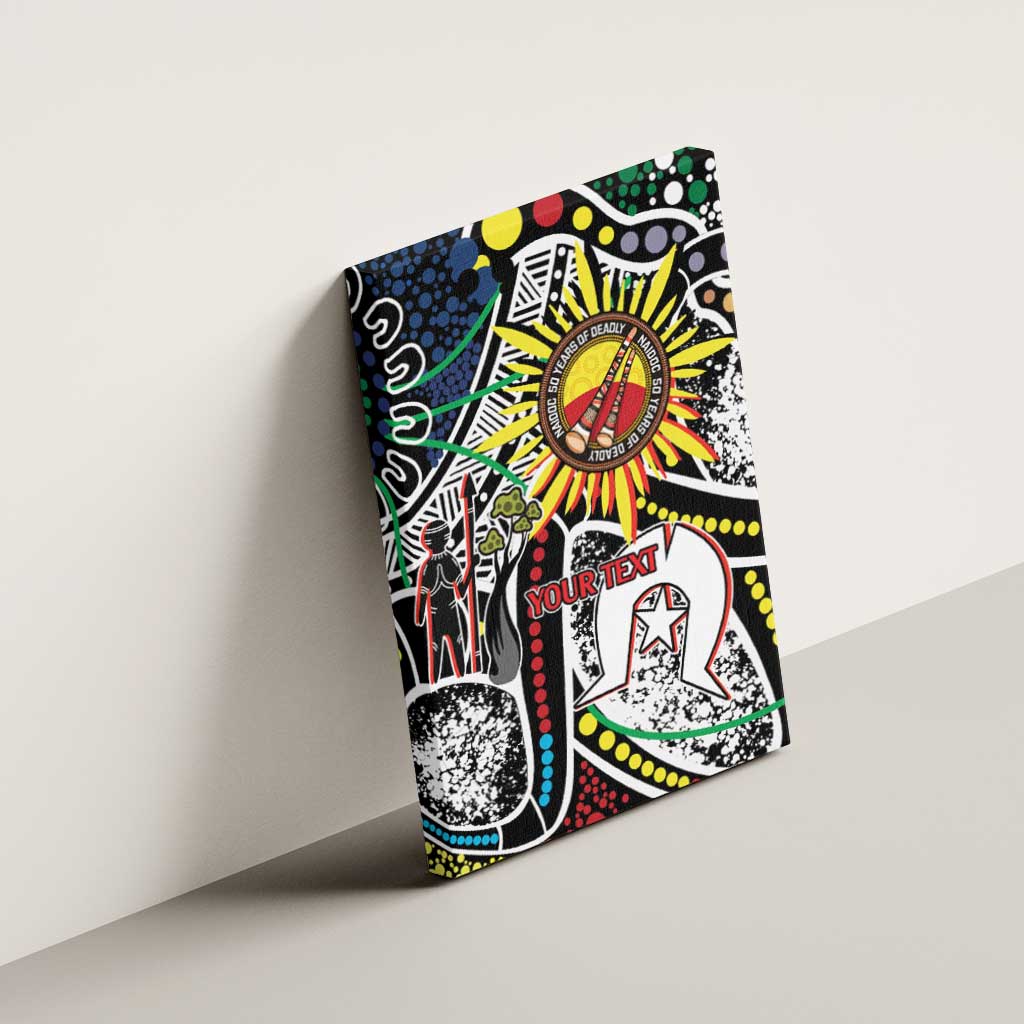 NAIDOC 50 Years of Deadly Personalised Canvas Wall Art Aboriginal Dot Art