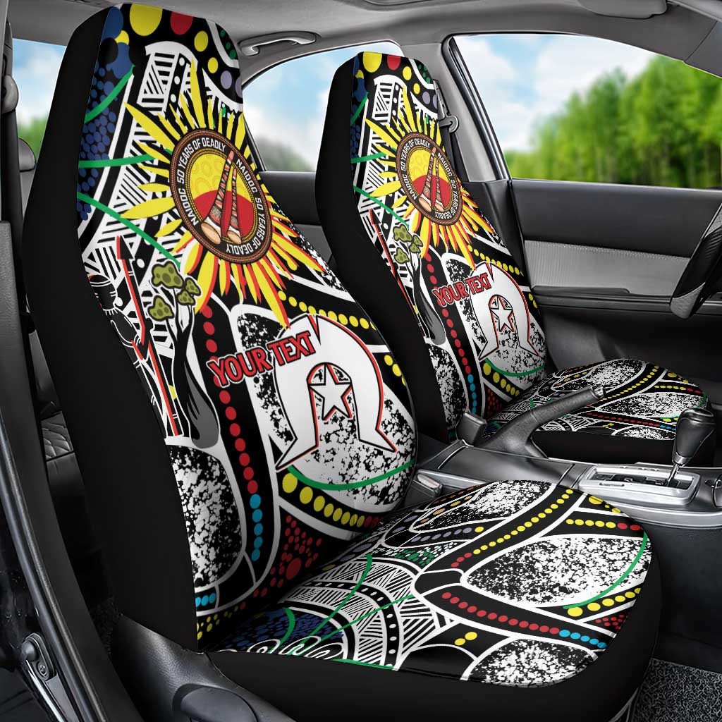 NAIDOC 50 Years of Deadly Personalised Car Seat Cover Aboriginal Dot Art