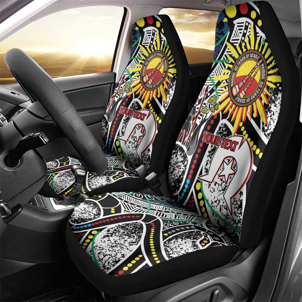 NAIDOC 50 Years of Deadly Personalised Car Seat Cover Aboriginal Dot Art