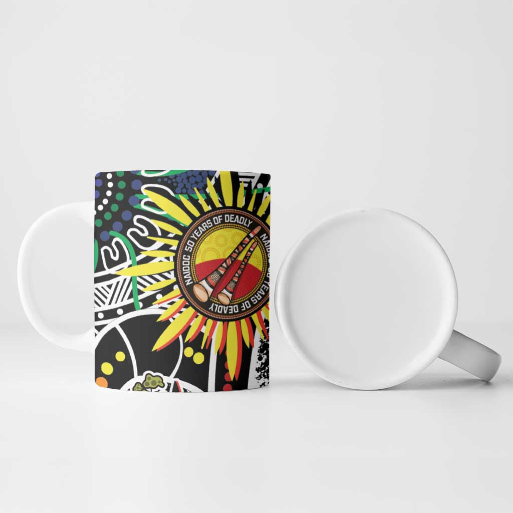 NAIDOC 50 Years of Deadly Personalised Ceramic Mug Aboriginal Dot Art