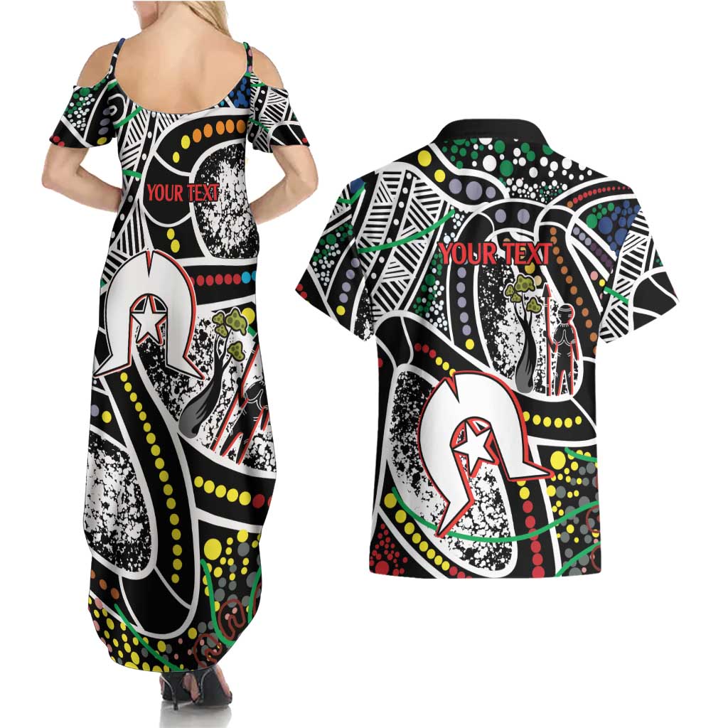 NAIDOC 50 Years of Deadly Personalised Couples Matching Summer Maxi Dress and Hawaiian Shirt Aboriginal Dot Art