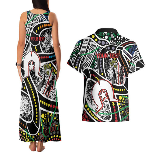 NAIDOC 50 Years of Deadly Personalised Couples Matching Tank Maxi Dress and Hawaiian Shirt Aboriginal Dot Art