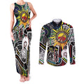 NAIDOC 50 Years of Deadly Personalised Couples Matching Tank Maxi Dress and Long Sleeve Button Shirt Aboriginal Dot Art