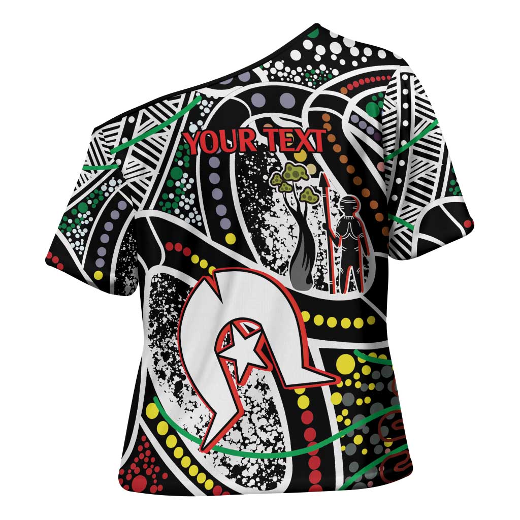 NAIDOC 50 Years of Deadly Personalised Cross Shoulder Shirt Aboriginal Dot Art