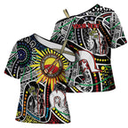 NAIDOC 50 Years of Deadly Personalised Cross Shoulder Shirt Aboriginal Dot Art