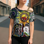 NAIDOC 50 Years of Deadly Personalised Cross Shoulder Shirt Aboriginal Dot Art