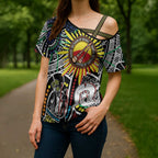 NAIDOC 50 Years of Deadly Personalised Cross Shoulder Shirt Aboriginal Dot Art