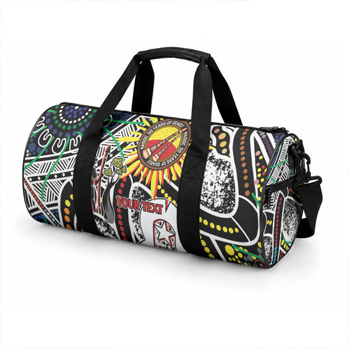 NAIDOC 50 Years of Deadly Personalised Duffle Bag Aboriginal Dot Art