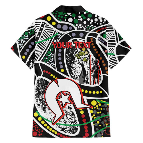 NAIDOC 50 Years of Deadly Personalised Family Matching Long Sleeve Bodycon Dress and Hawaiian Shirt Aboriginal Dot Art