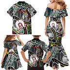 NAIDOC 50 Years of Deadly Personalised Family Matching Mermaid Dress and Hawaiian Shirt Aboriginal Dot Art
