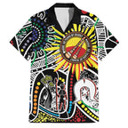 NAIDOC 50 Years of Deadly Personalised Family Matching Mermaid Dress and Hawaiian Shirt Aboriginal Dot Art