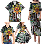 NAIDOC 50 Years of Deadly Personalised Family Matching Puletasi and Hawaiian Shirt Aboriginal Dot Art