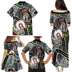 NAIDOC 50 Years of Deadly Personalised Family Matching Puletasi and Hawaiian Shirt Aboriginal Dot Art